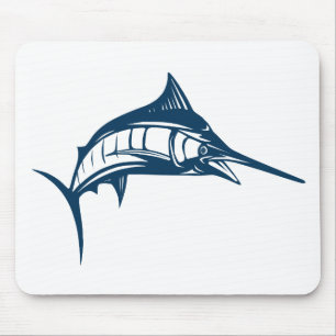 Sportfischen Blauer Schwertfisch Springen Mousepad