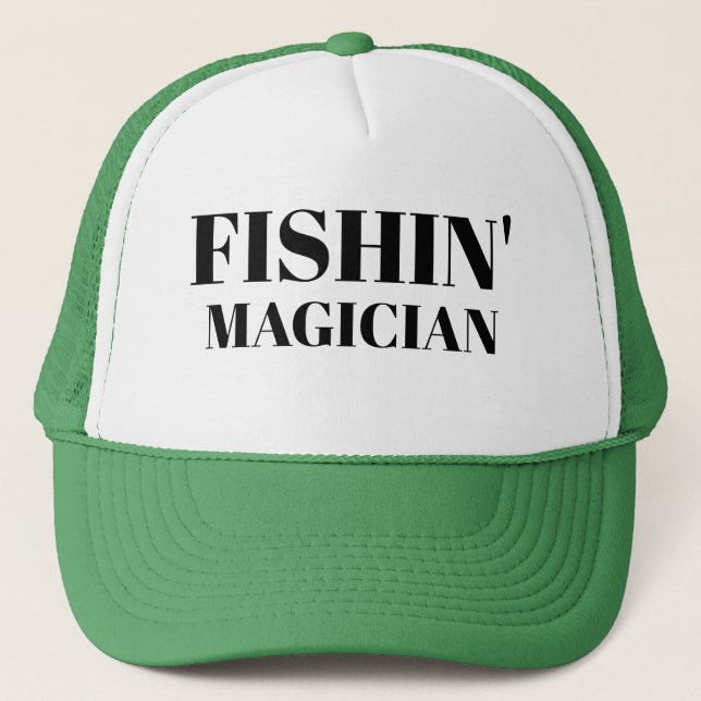 Sportfischen Funny Baseball FISHIN' MAGIC Lucky Truckerkappe (Vorderseite)