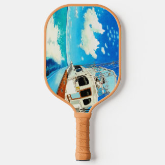 Sportfischerboot-Kunst Pickleball Schläger