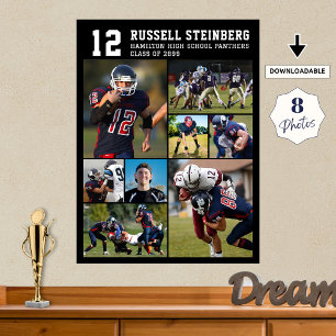 Sportfoto-Collage für die Abiturienten-Nacht 8 Fot Poster