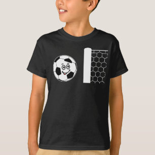 Sportfußball mit Torschwarzem T - Shirt