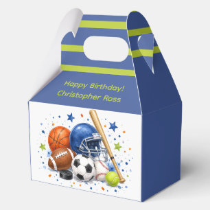 Sportgeburtstag für Jungen Geschenkschachtel