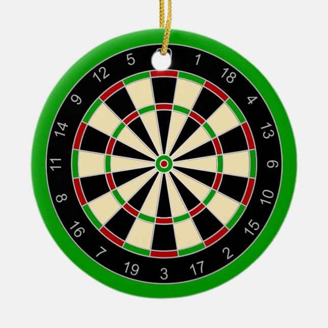 Sportgeräte - Dartboard 1 Keramik Ornament (Vorne)