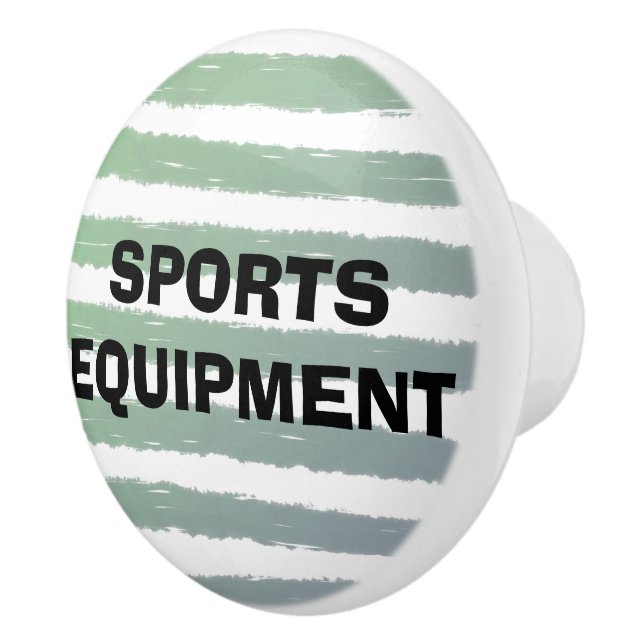 Sportgeräte Grüne graue Wasserfarben Streifen Keramikknauf (Rechts)