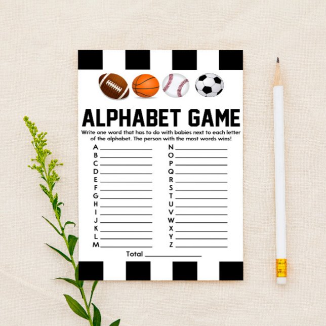 Sportgewerbe Alphabet Kinderdusche Spiel Briefpapier (Von Creator hochgeladen)