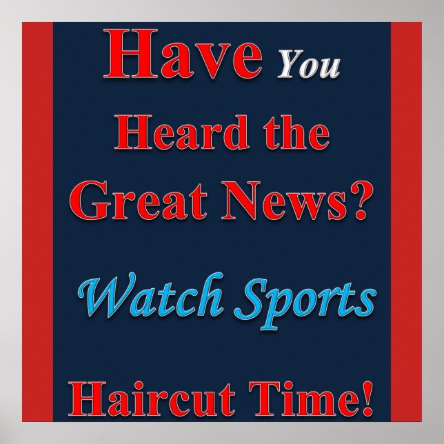 Sporthaar verkaufen Poster Matte (Vorne)