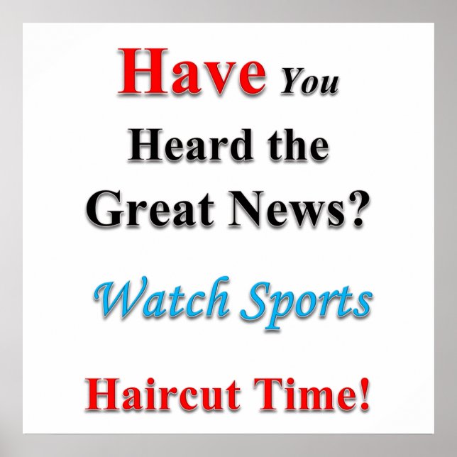 Sporthaar verkaufen Poster Matte (Vorne)