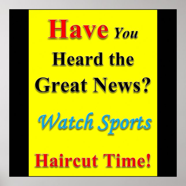 Sporthaar verkaufen Poster Matte (Vorne)