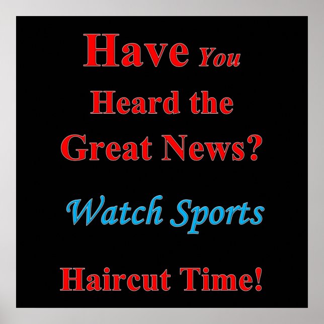 Sporthaar verkaufen Poster Matte (Vorne)