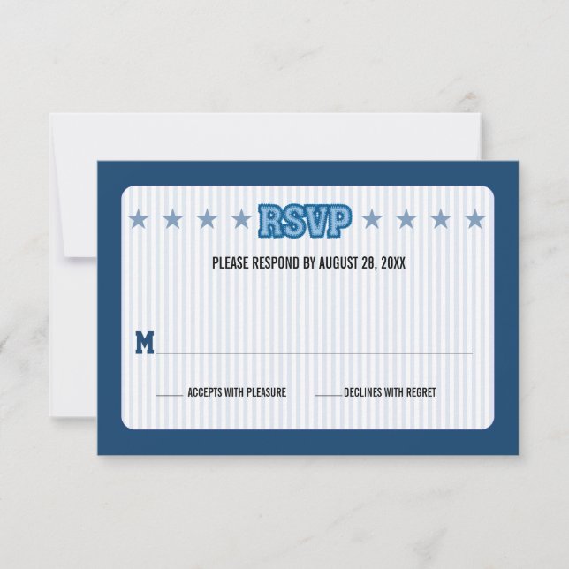 Sporthandelskarte Bar Mitzvah Reply UAWG RSVP Karte (Vorderseite)