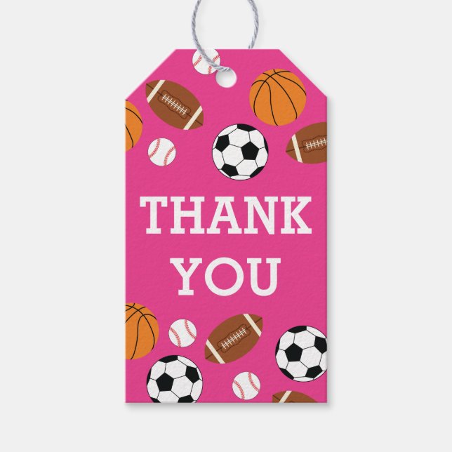 Sporthinderdusche Pink Girl Geschenkanhänger (Vorderseite)