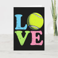 Sportige Liebes-Tennisball-Karte