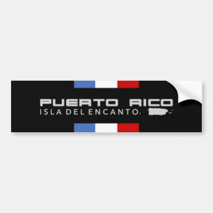 Sportige Puerto Rico Streifen Schwarz Graue Inse Autoaufkleber