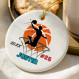 Sportiger Basketballspieler-Andenken Keramik Ornament