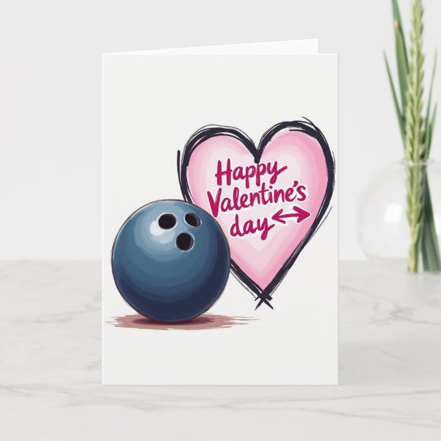 Sportiger Valentinstagskarte Karte (Vorderseite)
