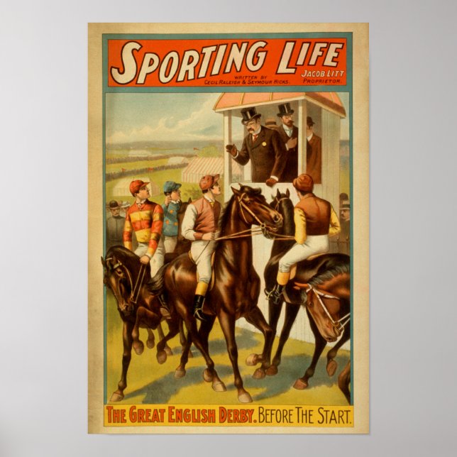 Sporting Life - The Great English Derby Theater Poster (Vorne)