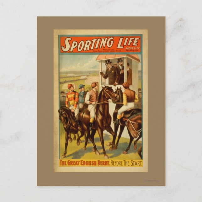 Sporting Life - The Great English Derby Theater Postkarte (Vorderseite)