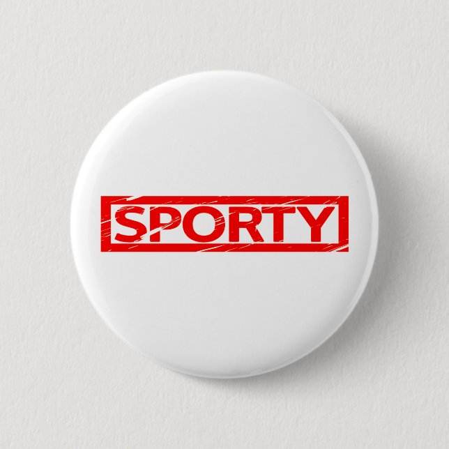 Sportive Briefmarke Button (Vorderseite)
