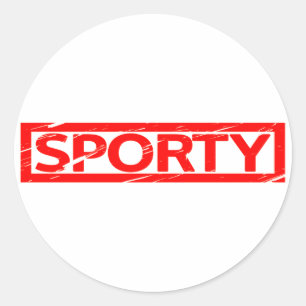 Sportive Briefmarke Runder Aufkleber