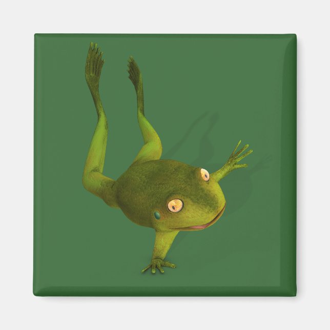 Sportive Frog Magnet (Vorne)
