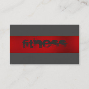 Sportkarte mit Ultra-Dick Red Gray Fitness Visitenkarte