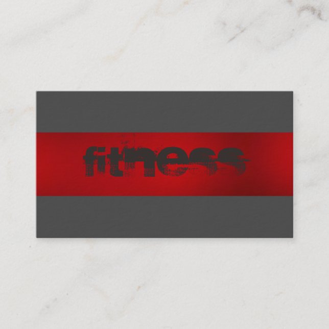 Sportkarte mit Ultra-Dick Red Gray Fitness Visitenkarte (Vorderseite)