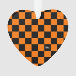 Sportkarton INITIALS Orange Black Fan Ornament