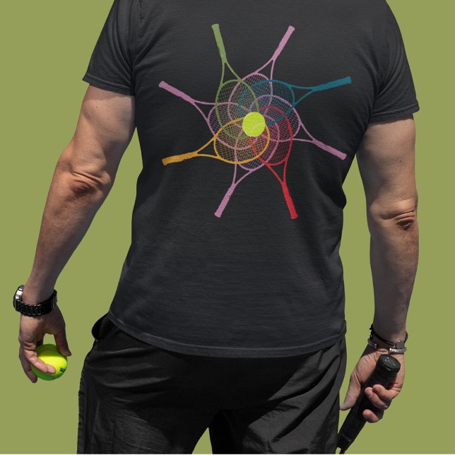 Sportkleidung für ihn, Tennisschläger T-Shirt (Von Creator hochgeladen)
