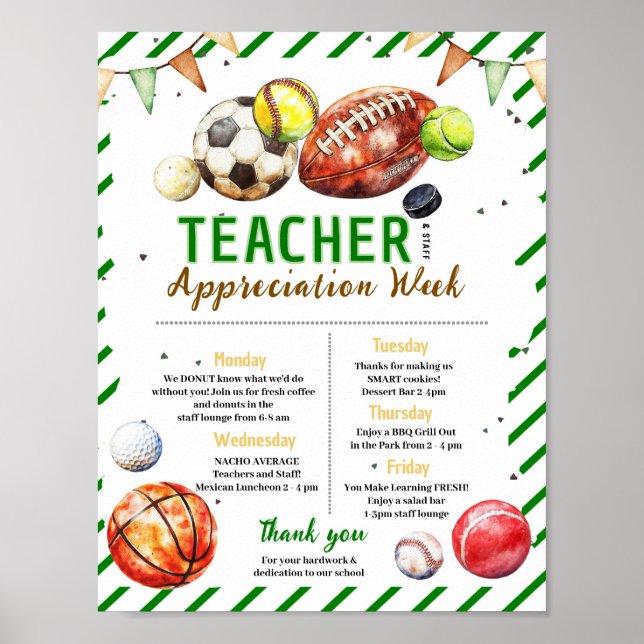 Sportlehrer-Dankeswoche-Itinerary Poster (Vorne)