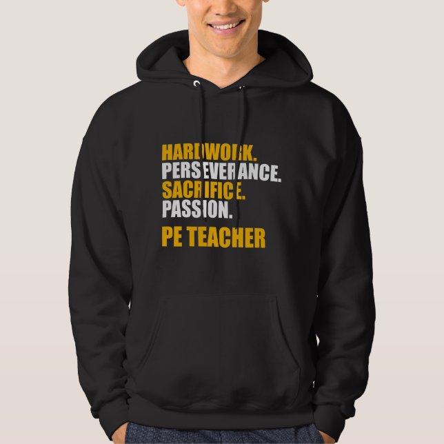 Sportlehrer Hartarbeit Hoodie (Vorderseite)