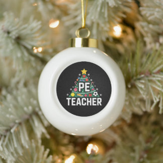Sportlehrer Weihnachtsbaum Ornamente Fußball Weihn