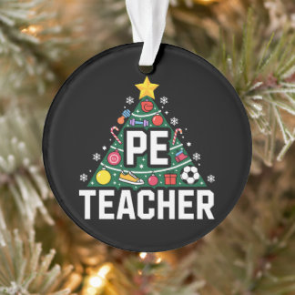 Sportlehrer Weihnachtsbaum Ornamente Fußball Weihn