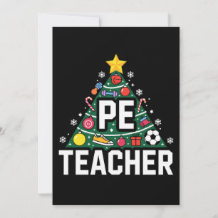 Sportlehrer Weihnachtsbaum Ornamente Fußball Weihn Einladung