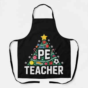Sportlehrer Weihnachtsbaum Ornamente Fußball Weihn Schürze