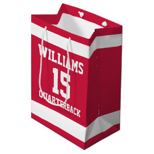 Sportler Rot und Schwarz 18 cm l x 11 cm b x 25 cm Mittlere Geschenktüte