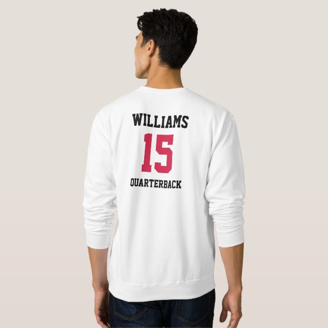 Sportler Rot und Schwarz Sweatshirt (Schwarz voll)