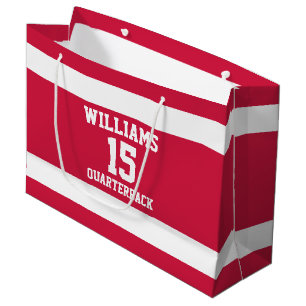 Sportler Rot und Weiß 32,5 cm l x 10 cm b x 23 cm  Große Geschenktüte