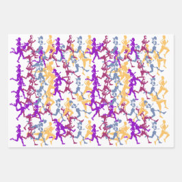 Sportler und Jogger Geschenkpapier Set