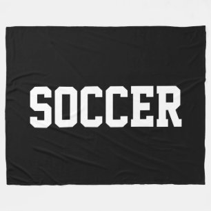 Sportlich Athletisch Fett Weiße FUßBALL Schrift Au Fleecedecke