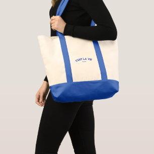 Sportlich C'est La Vie Paris Blau Tragetasche