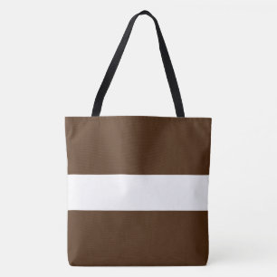 Sportlich Frech Chic Breit Cocoa Braun Weiße Strei