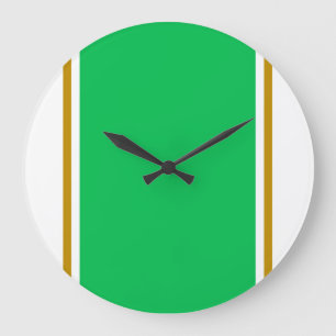 Sportlich Hübsche, grüne, senkrechte Streifen Große Wanduhr