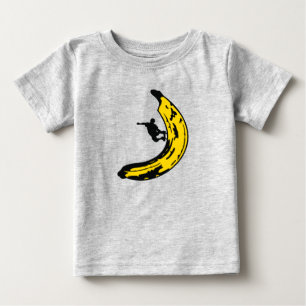 Sportlich lustiges Skateboard Banane Baby T-shirt