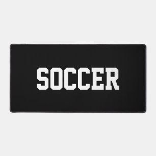 Sportlich Weiße FUSSBALL Text Auf Fett Schwarz Schreibtischunterlage
