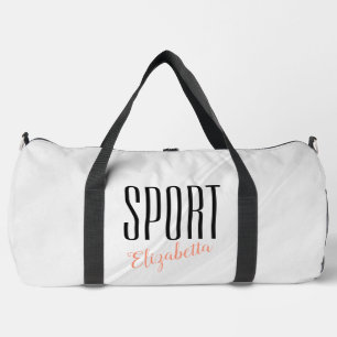 Sportlich Weiße Graue Moderne Turnhalle Tasche