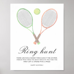Sportliche Brautparty - Ring-Suchspiel Poster