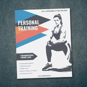 Sportliche Frau & Pfeile - Fitness-Trainer Flyer