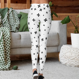 Sportliche Frauen Feiertagssaison Stern Muster Wei Leggings