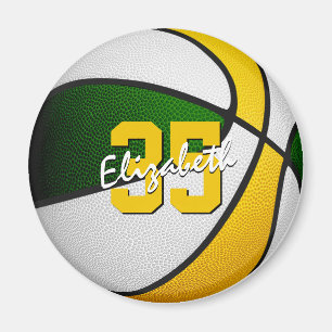 sportliche Gastgeschenke unter 10 Goldbasketball Magnet