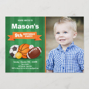 Sportliche Geburtstagsfeiertage Party Jungs Alle S Einladung